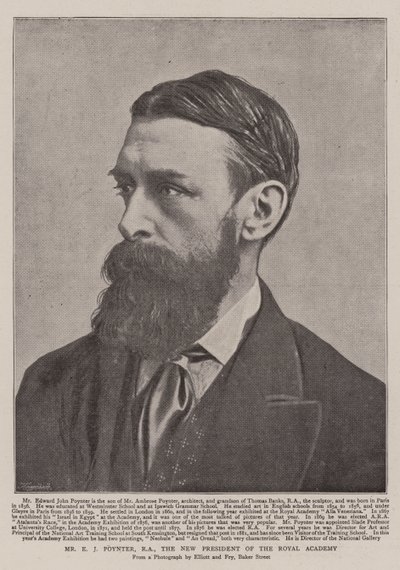 Mr E J Poynter, RA, the New President of the Royal Academy by English Photographer