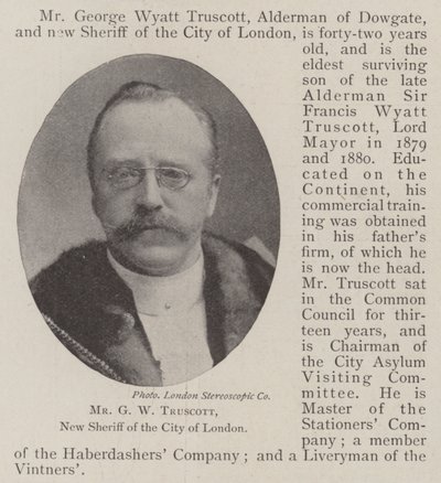 Mr. G. W. Truscott, New Sheriff of the City of London by English Photographer