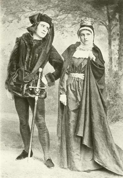 Mr R Mansield and Miss B Cameron as Richard III and Lady Anne by English Photographer