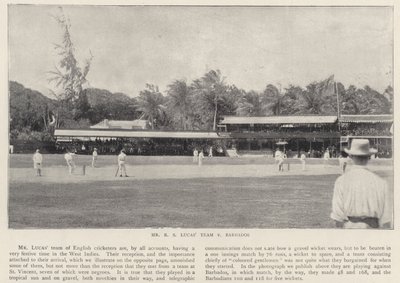 Mr R S Lucas Team vs Barbados, cricket by English Photographer