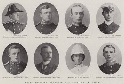 Naval Officers rewarded for Services in China by English Photographer