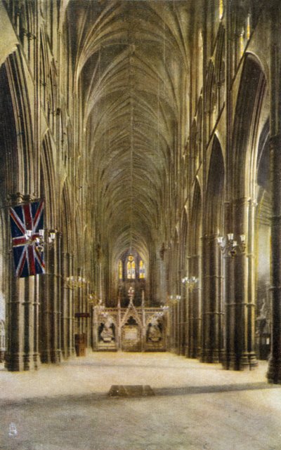 Nave and Tomb of the Unknown Warrior, Westminster Abbey, London by English Photographer
