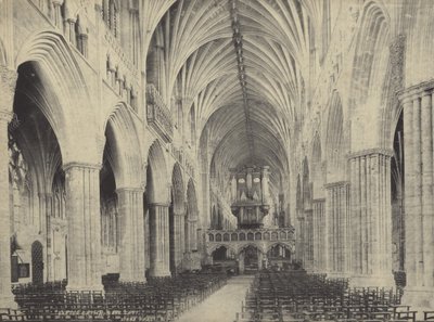 Nave of Exeter Cathedral, Devon by English Photographer
