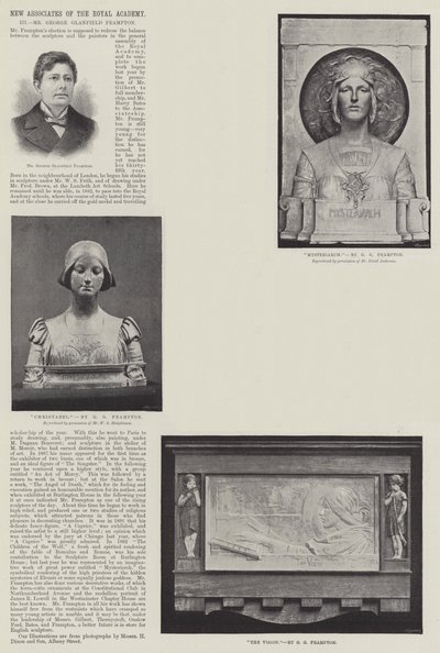 New Associates of the Royal Academy, Mr. George Glanfield Frampton by English Photographer