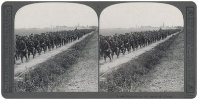 North Staffords on the march in France by English Photographer