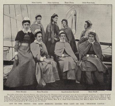 Off to the Front, the Army Nursing Sisters who left on the Braemar Castle by English Photographer