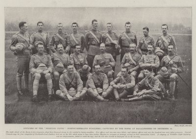 Officers of the Fighting Fifth (Northumberland Fusiliers), captured by the Boers at Magaliesberg on 13 December by English Photographer