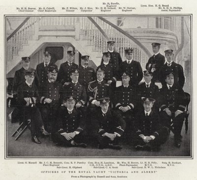 Officers of the Royal Yacht Victoria and Albert by English Photographer