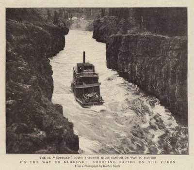 On the Way to Klondyke, Shooting Rapids on the Yukon by English Photographer