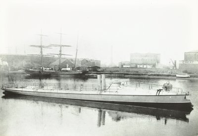 One of the Three Torpedo Boats Built for the Portuguese Government, London, 1881 by English Photographer