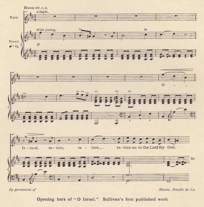 Opening bars of O Israel, Sullivan