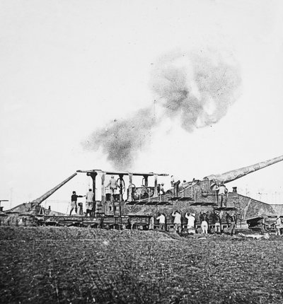 Our 16-Inch Railway Guns Demolish the Hun Concrete Emplacements and Open the Way for the Infantry by English Photographer