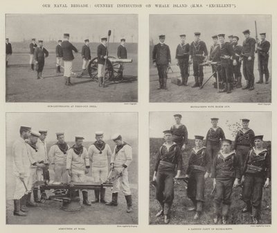 Our Naval Brigade, Gunnery Instruction on Whale Island (HMS Excellent) by English Photographer