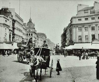 Oxford Circus, Westminster LB: looking east, 1890 by English Photographer