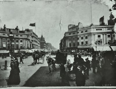 Oxford Circus, Westminster LB: looking east, 1895 by English Photographer