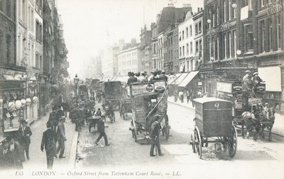 Oxford Street as seen from Tottenham Court Road by English Photographer