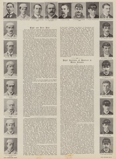 Oxford and Cambridge Boat Race, Crews by English Photographer