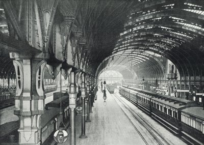 Paddington Station, General View of the Platforms by English Photographer