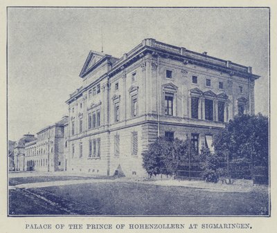 Palace of the Prince of Hohenzollern at Sigmaringen by English Photographer