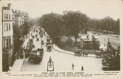 Park Lane and Hyde Park, London by English Photographer