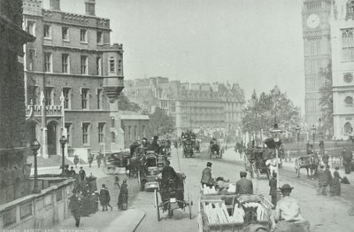Parliament Square, Westminster: Broad Sanctuary looking to Parliament Square, 1896 by English Photographer