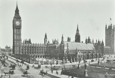Parliament Square, Westminster: looking east to Big Ben and Houses of Parliament, 1895 by English Photographer
