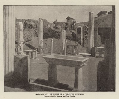 Peristyle of the House of a Wealthy Pompeian by English Photographer
