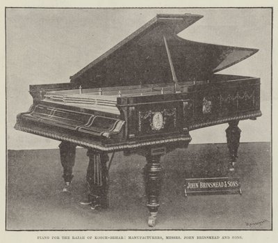 Piano for the Rajah of Kooch-Behar, Manufacturers, Messers John Brinsmead and Sons by English Photographer