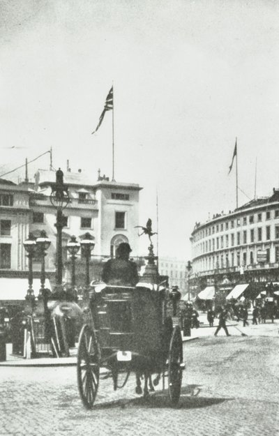 Piccadilly Circus, Westminster: looking to Regent Street, 1890 by English Photographer