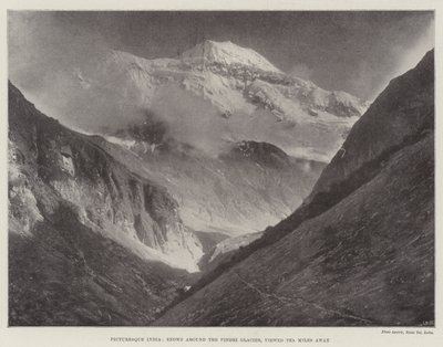 Picturesque India, Snows around the Pindri Glacier, viewed Ten Miles away by English Photographer