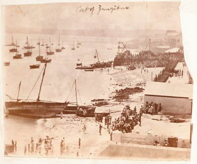 Port of Zanzibar, from an Album Belonging to Henry Morton Stanley by English Photographer