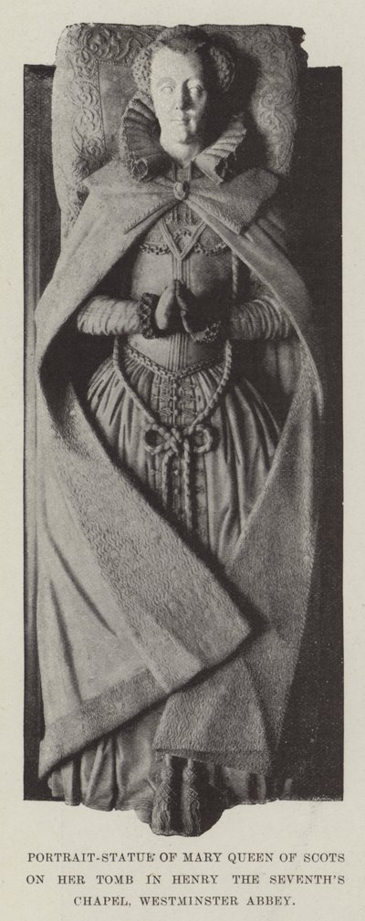 Portrait-Statue of Mary Queen of Scots on her Tomb in Henry the Seventh