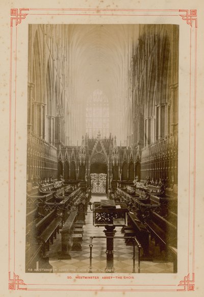 Postcard of the Choir of Westminster Abbey by English Photographer
