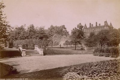 Postcard with the Inner Temple Gardens by English Photographer