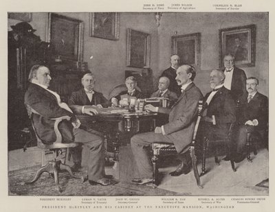President McKinley and his Cabinet at the Executive Mansion, Washington by English Photographer