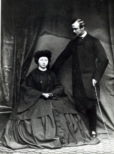 Princess Alice and Prince Ludwig of Hesse, 1860 by English Photographer