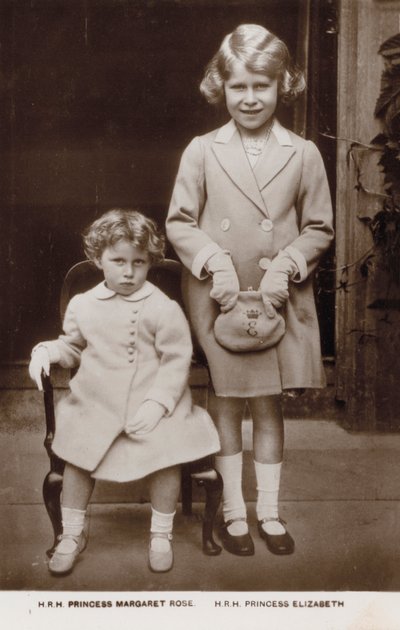 Princess Elizabeth (later Queen Elizabeth II) and Princess Margaret by English Photographer