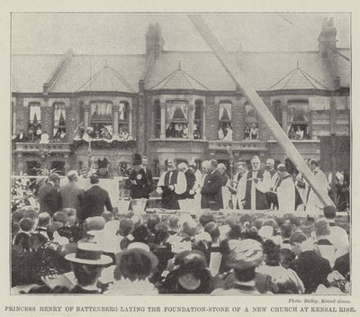 Princess Henry of Battenberg Laying the Foundation-Stone of a New Church at Kensal Rise by English Photographer