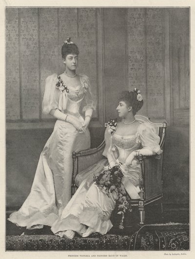 Princess Victoria and Princess Maud of Wales by English Photographer