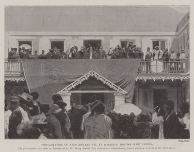 Proclamation of King Edward VII at Dominica, British West Indies by English Photographer