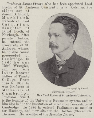 Professor Stuart, New Lord Rector of St. Andrews University by English Photographer