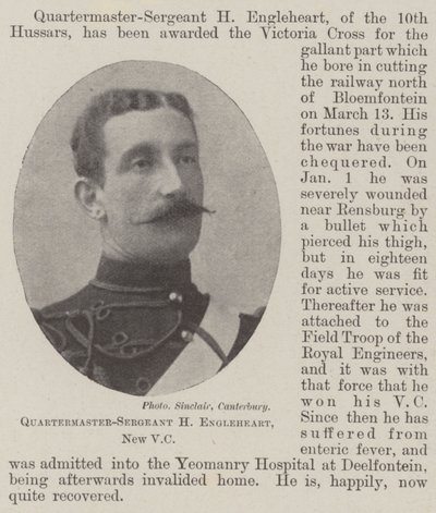 Quartermaster-Sergeant H Engleheart, New VC by English Photographer