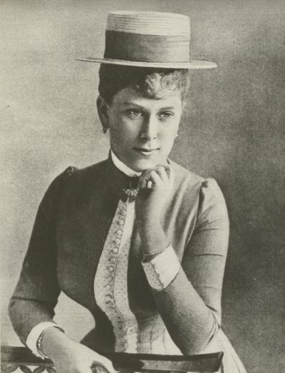 Queen Mary, at 18, wearing a boater by English Photographer