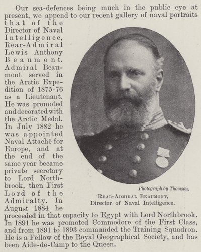 Rear-Admiral Beaumont, Director of Naval Intelligence by English Photographer