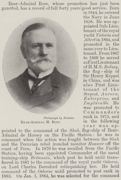 Rear-Admiral H Rose by English Photographer