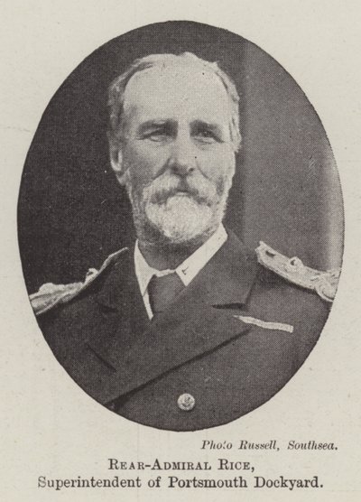 Rear-Admiral Rice, Superintendent of Portsmouth Dockyard by English Photographer