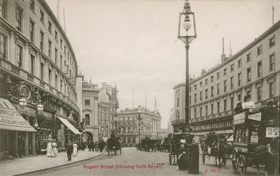 Regent Street, London, showing Cafe Royal by English Photographer