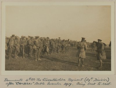 Remnants 4th. Bn. The Worcestershire Regiment (29th. Division) after 