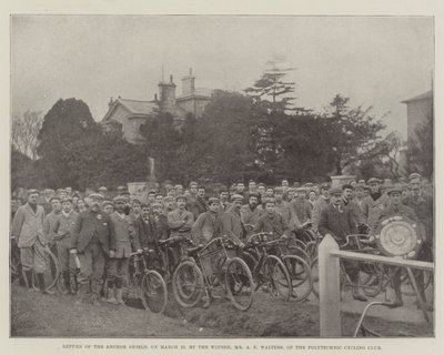 Return of the Anchor Shield, on 23 March, by the Winner, Mr A E Walters, of the Polytechnic Cycling Club by English Photographer