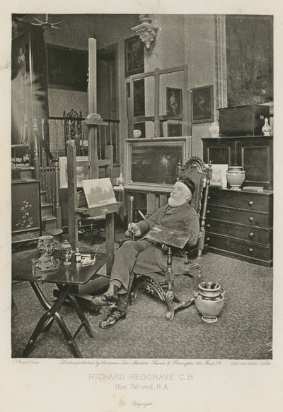 Richard Redgrave in his Hyde Park Gate Studio by English Photographer